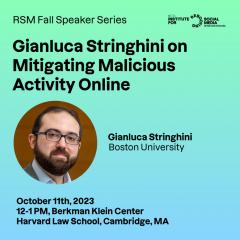 Gianluca Stringhini on Mitigating Malicious Activity Online