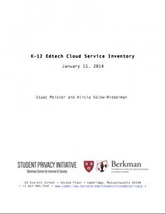K-12 Edtech Cloud Service Inventory 