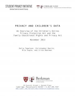 Privacy and Children's Data