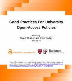 Guide on Good Practices for University Open-Access Policies - Print & PDF Editions
