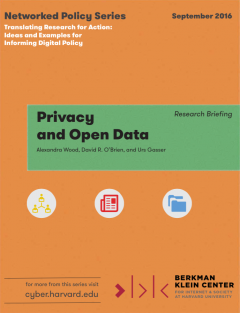 Privacy and Open Data Research Briefing