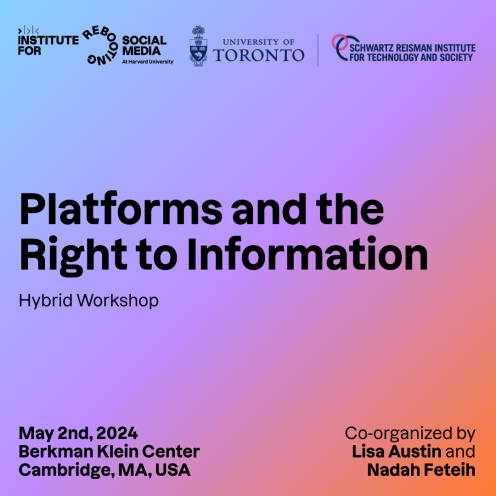Platforms and the Right to Information