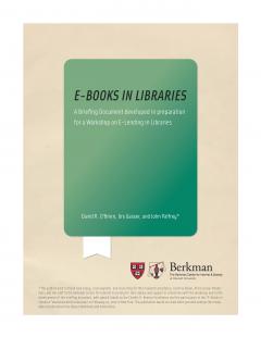 E-books in Libraries: A Briefing Document developed in preparation for a Workshop on E-Lending in Libraries 