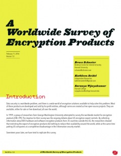 A Worldwide Survey of Encryption Products
